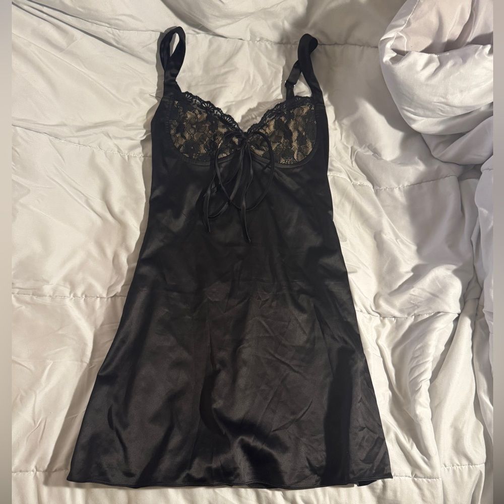 Women's Sweetheart Neck Sleeveless Tie Front Lace Trim A Line Party Mini Dress